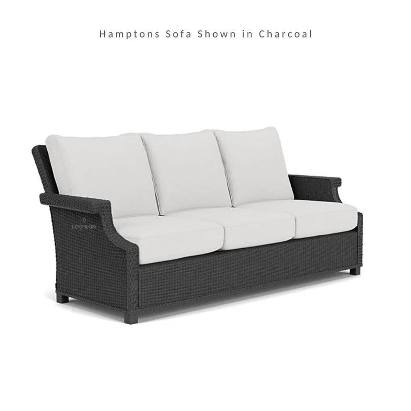 Hamptons Outdoor Wicker 3 Seater Sofa-Outdoor Sofas & Loveseats-Lloyd Flanders-LOOMLAN