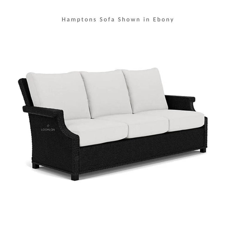 Hamptons Outdoor Wicker 3 Seater Sofa-Outdoor Sofas & Loveseats-Lloyd Flanders-LOOMLAN