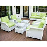 Hamptons Outdoor Wicker 3 Seater Sofa-Outdoor Sofas & Loveseats-Lloyd Flanders-LOOMLAN