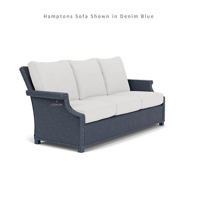 Hamptons Outdoor Wicker 3 Seater Sofa-Outdoor Sofas & Loveseats-Lloyd Flanders-LOOMLAN