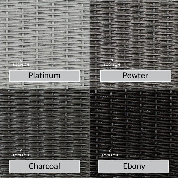 Hamptons Outdoor Wicker 4 Lounge Chair Set With Tables-Outdoor Lounge Sets-Lloyd Flanders-LOOMLAN