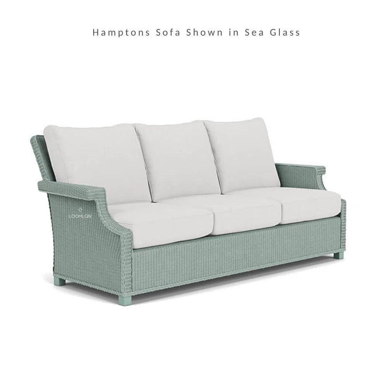 Hamptons Outdoor Wicker 6 PC Sofa Set Chairs & Tables-Outdoor Lounge Sets-Lloyd Flanders-LOOMLAN