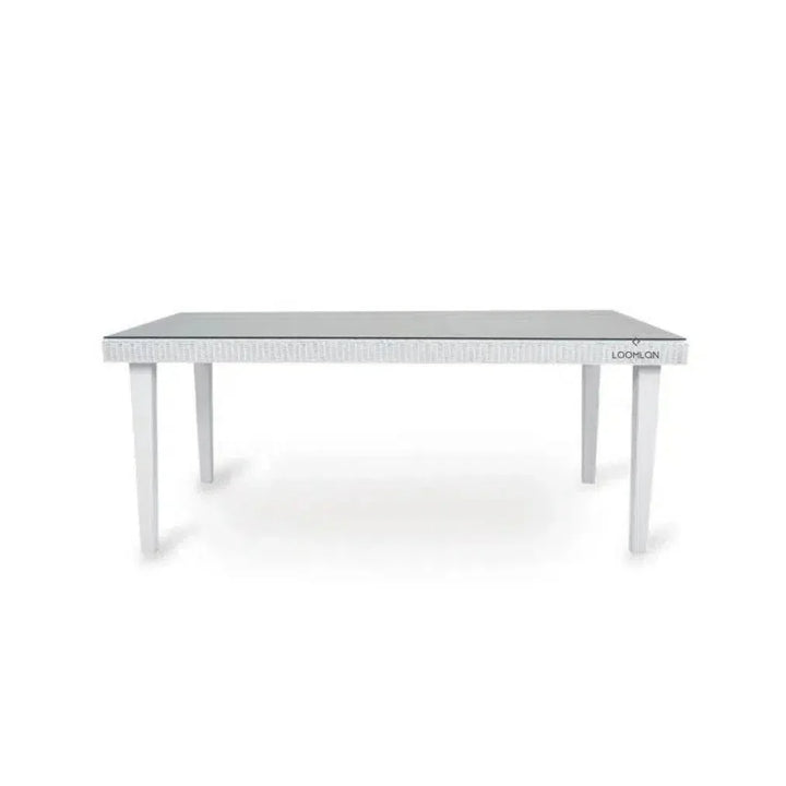 Hamptons Outdoor Wicker 72" Rectangular Dining Table-Outdoor Dining Tables-Lloyd Flanders-LOOMLAN