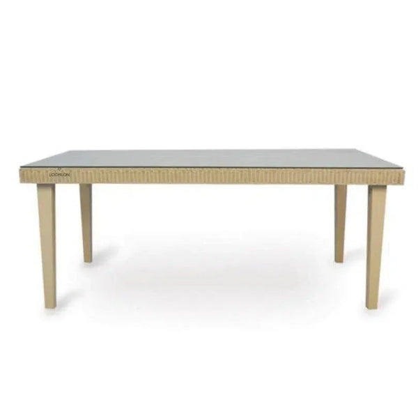 Hamptons Outdoor Wicker 72" Rectangular Dining Table-Outdoor Dining Tables-Lloyd Flanders-LOOMLAN