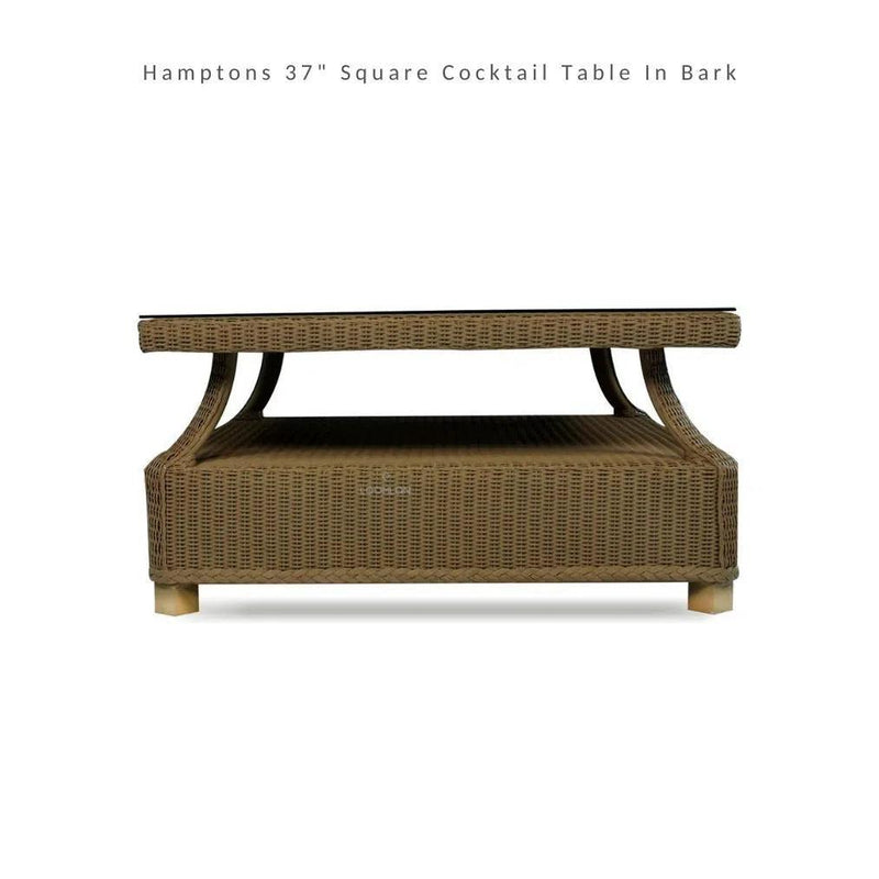 Hamptons Outdoor Wicker Corner Sectional Accent Tables-Outdoor Lounge Sets-Lloyd Flanders-LOOMLAN