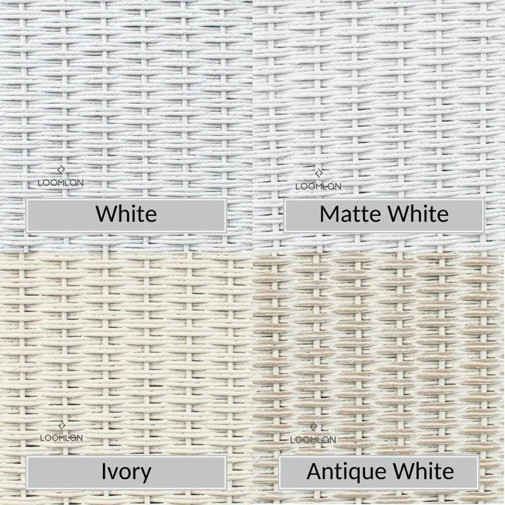 Hamptons Outdoor Wicker Corner Sectional Accent Tables-Outdoor Lounge Sets-Lloyd Flanders-LOOMLAN