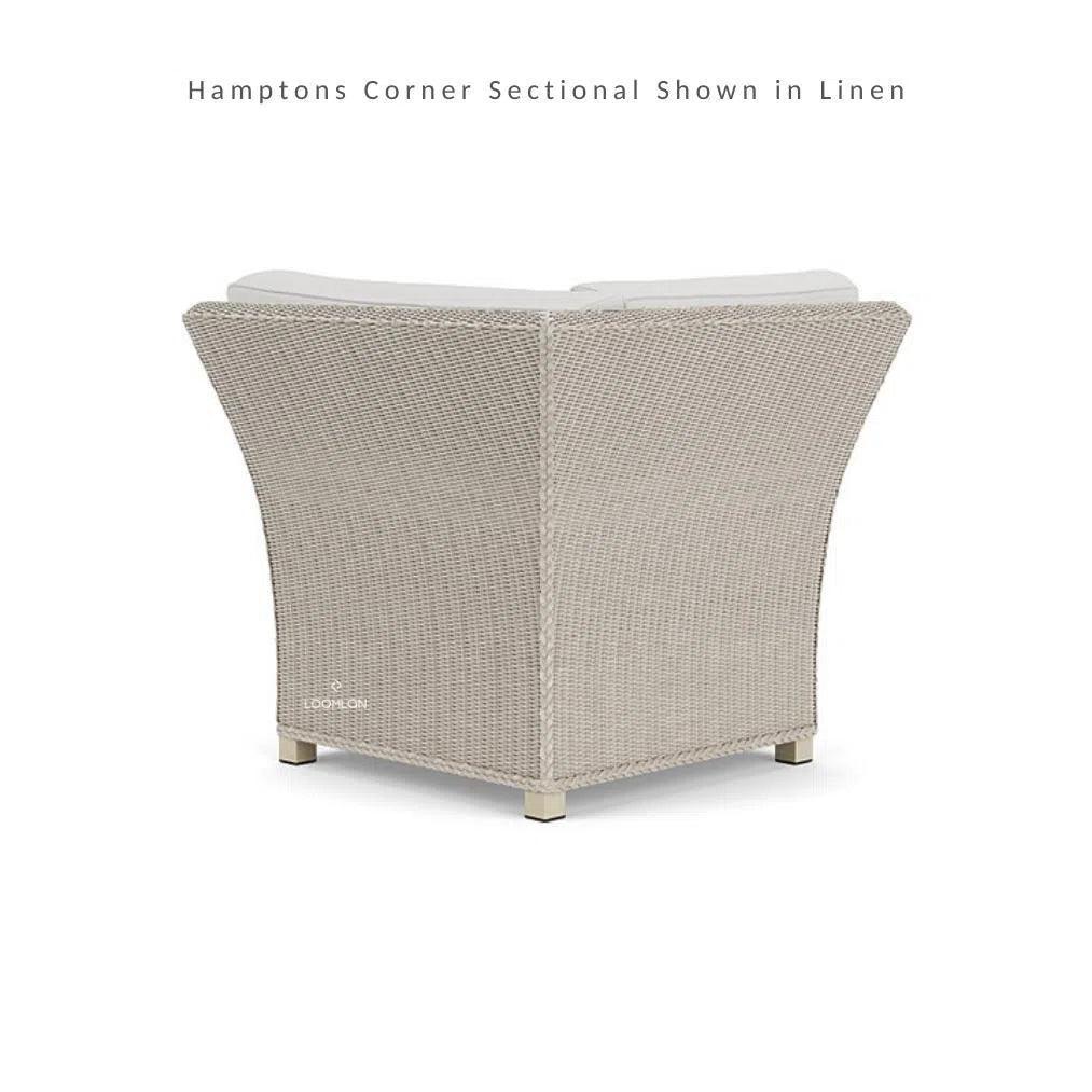 Hamptons Outdoor Wicker Corner Sectional Accent Tables