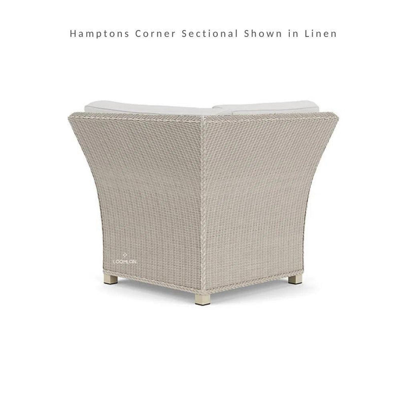 Hamptons Outdoor Wicker Corner Sectional Accent Tables-Outdoor Lounge Sets-Lloyd Flanders-LOOMLAN