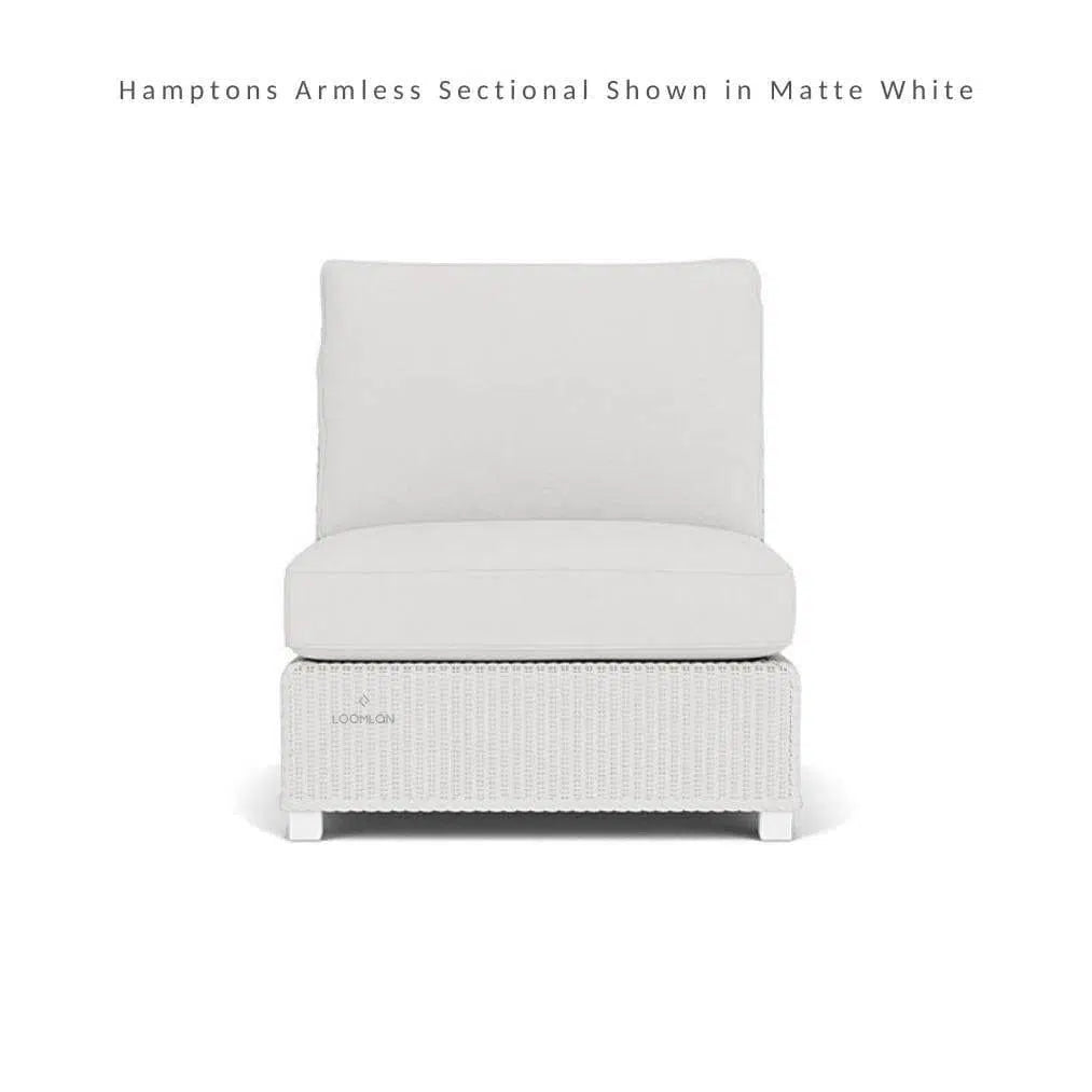 Hamptons Outdoor Wicker L-Shaped Sectional Side Table