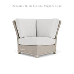 Hamptons Outdoor Wicker L-Shaped Sectional With Tables