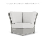 Hamptons Outdoor Wicker L-Shaped Sectional With Tables