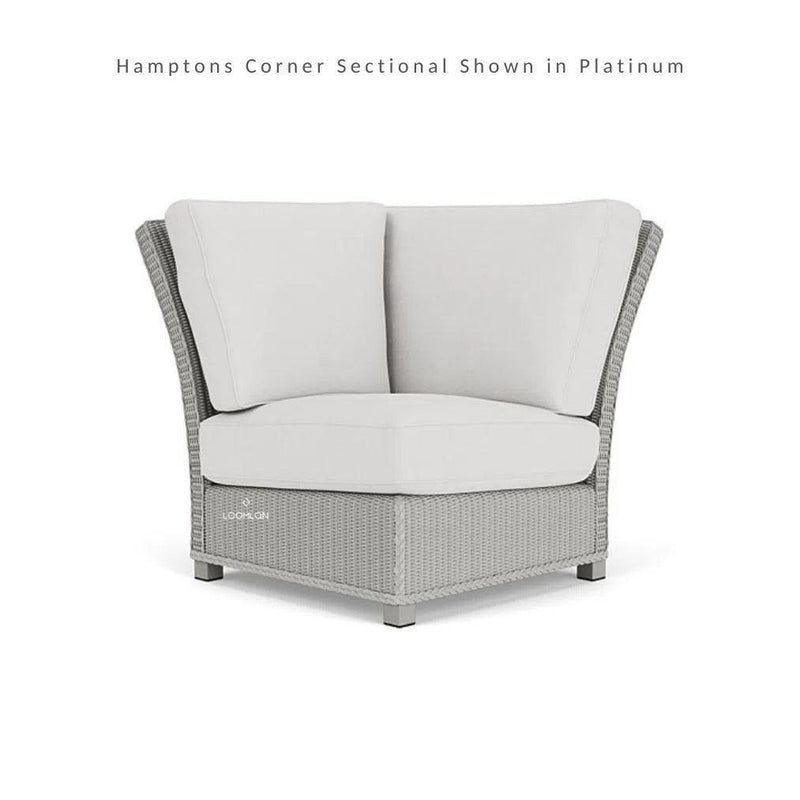 Hamptons Outdoor Wicker L-Shaped Sectional With Tables-Outdoor Lounge Sets-Lloyd Flanders-LOOMLAN