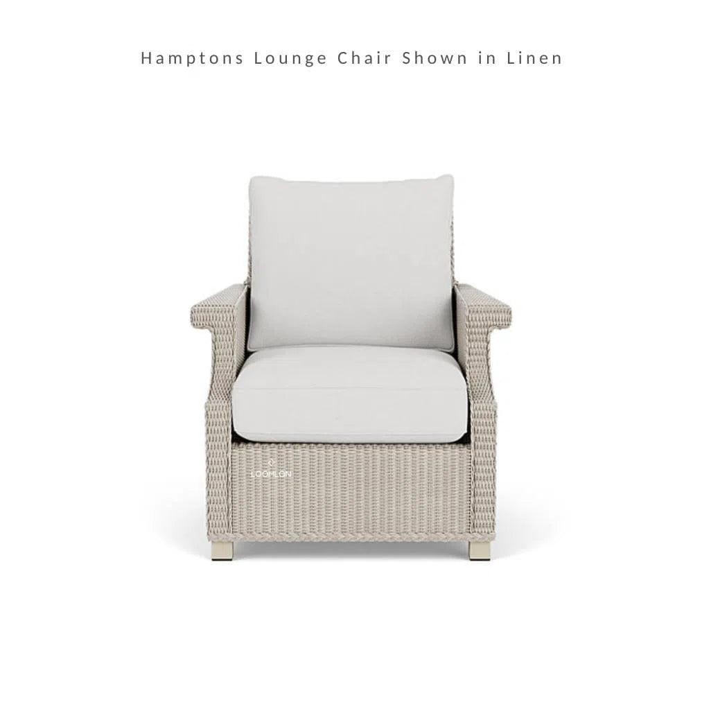 Hamptons Outdoor Wicker Lounge Chair Set Side Table