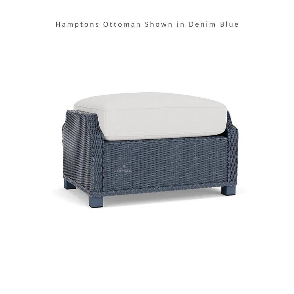 Hamptons Outdoor Wicker Lounge Chair Set Side Table