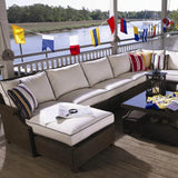 Hamptons Outdoor Wicker Sectional Coffee Table Set-Outdoor Lounge Sets-Lloyd Flanders-LOOMLAN