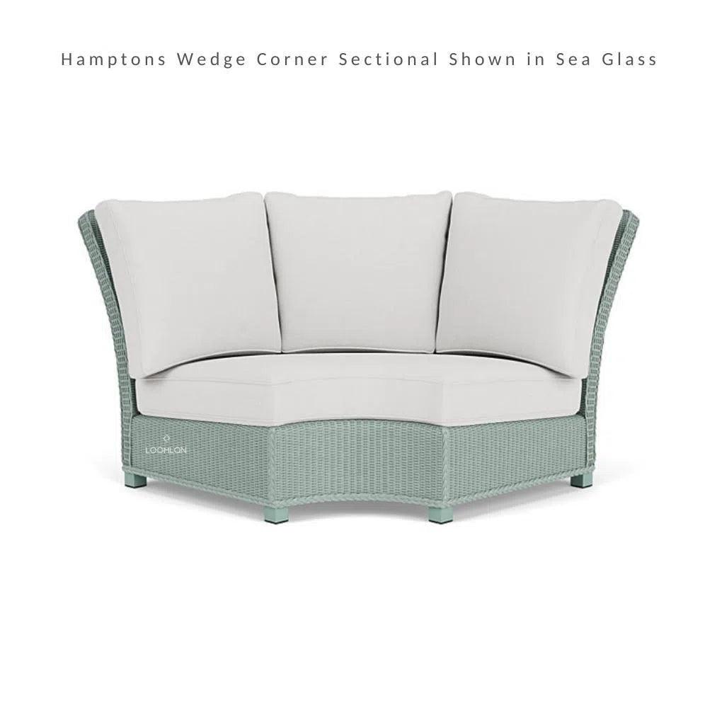 Hamptons Outdoor Wicker Sectional Lounge Set Chair