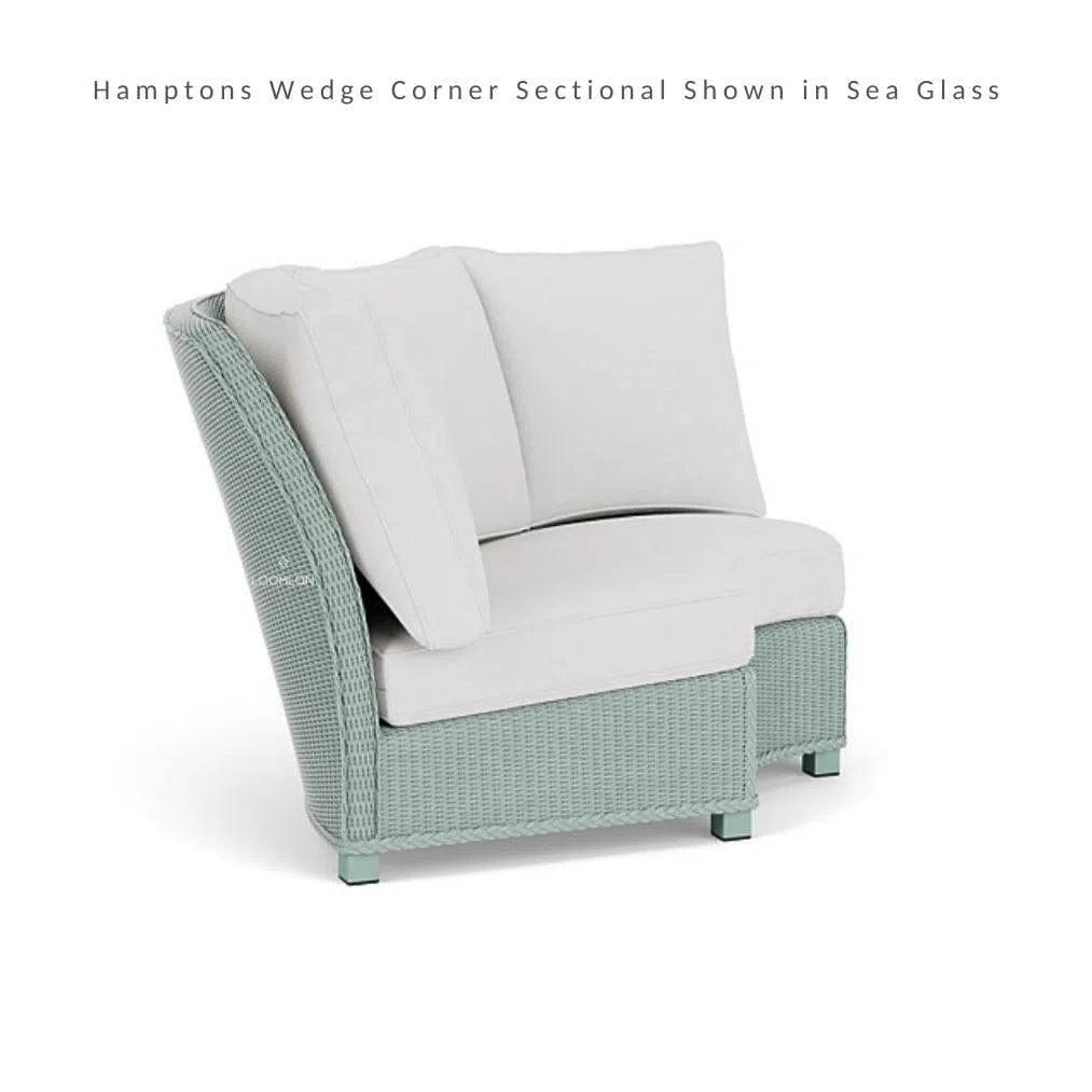 Hamptons Outdoor Wicker Sectional Lounge Set Chair