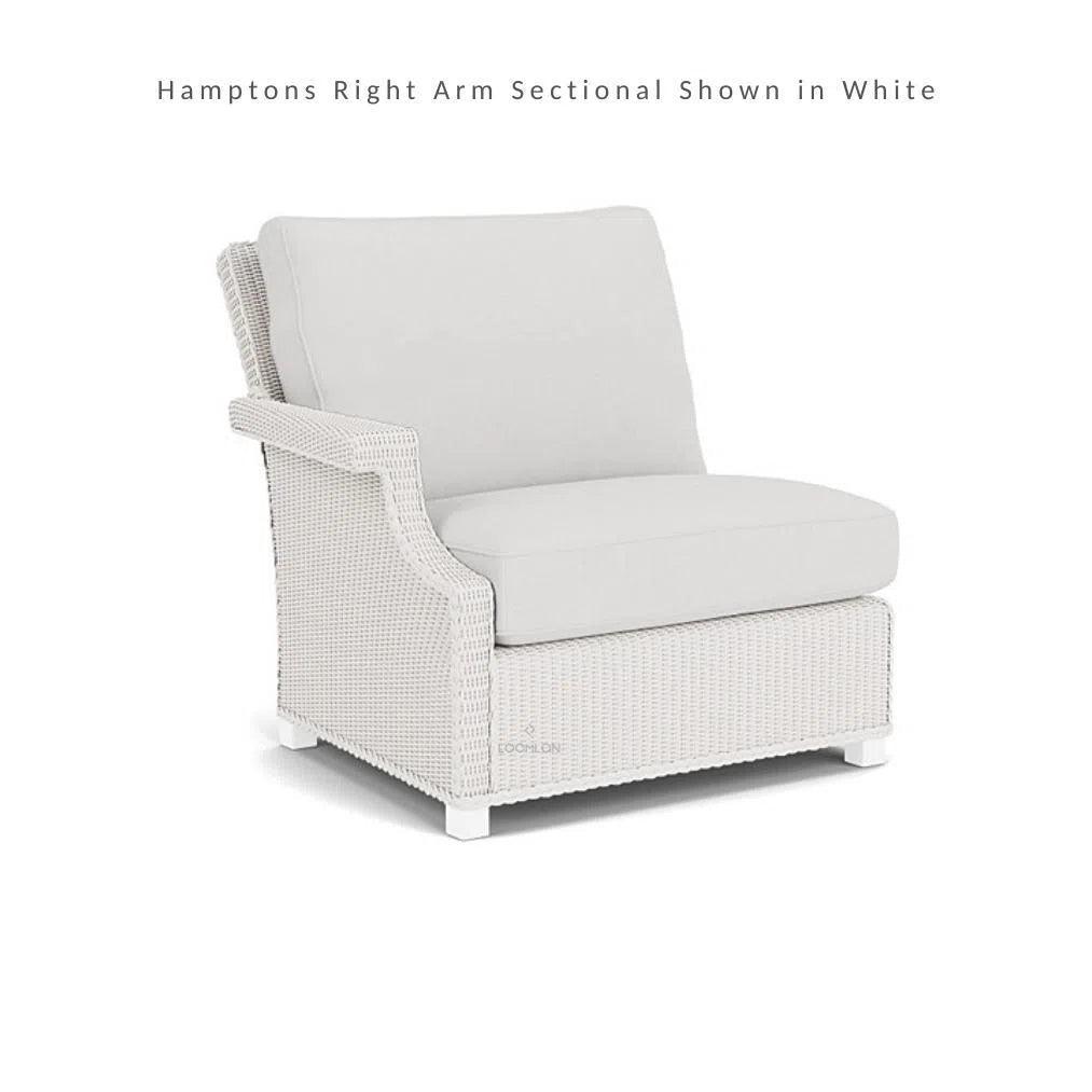 Hamptons Outdoor Wicker Sectional Sofa & Lounge Chair