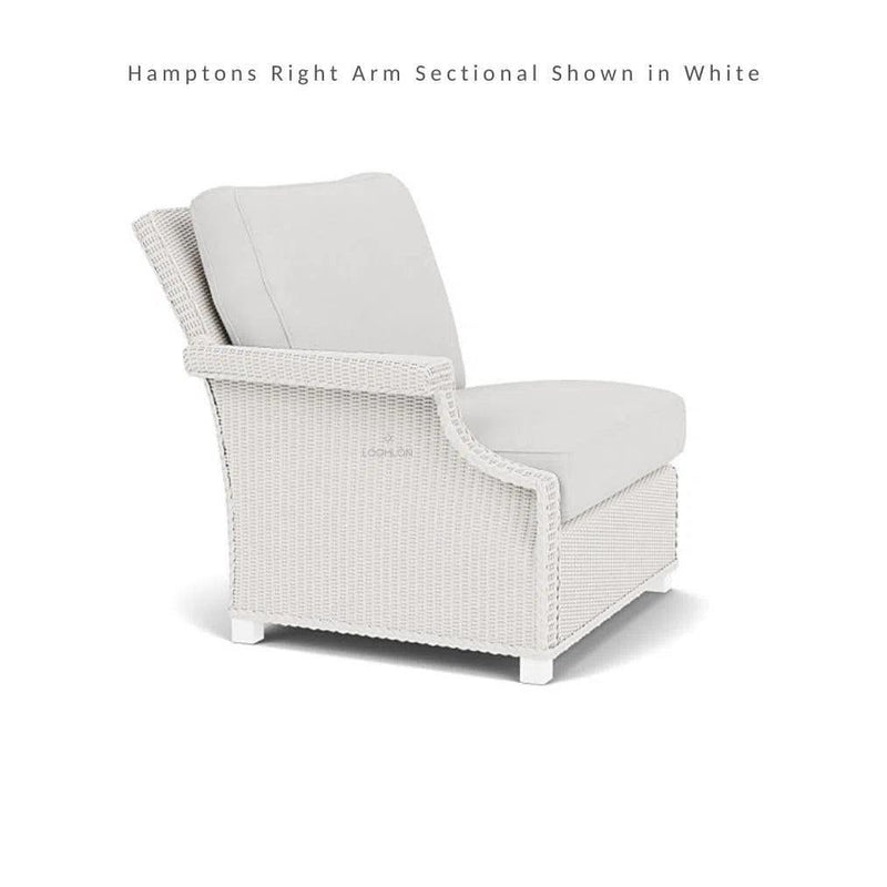 Hamptons Outdoor Wicker Small Chaise Sectional Ottoman-Outdoor Lounge Sets-Lloyd Flanders-LOOMLAN