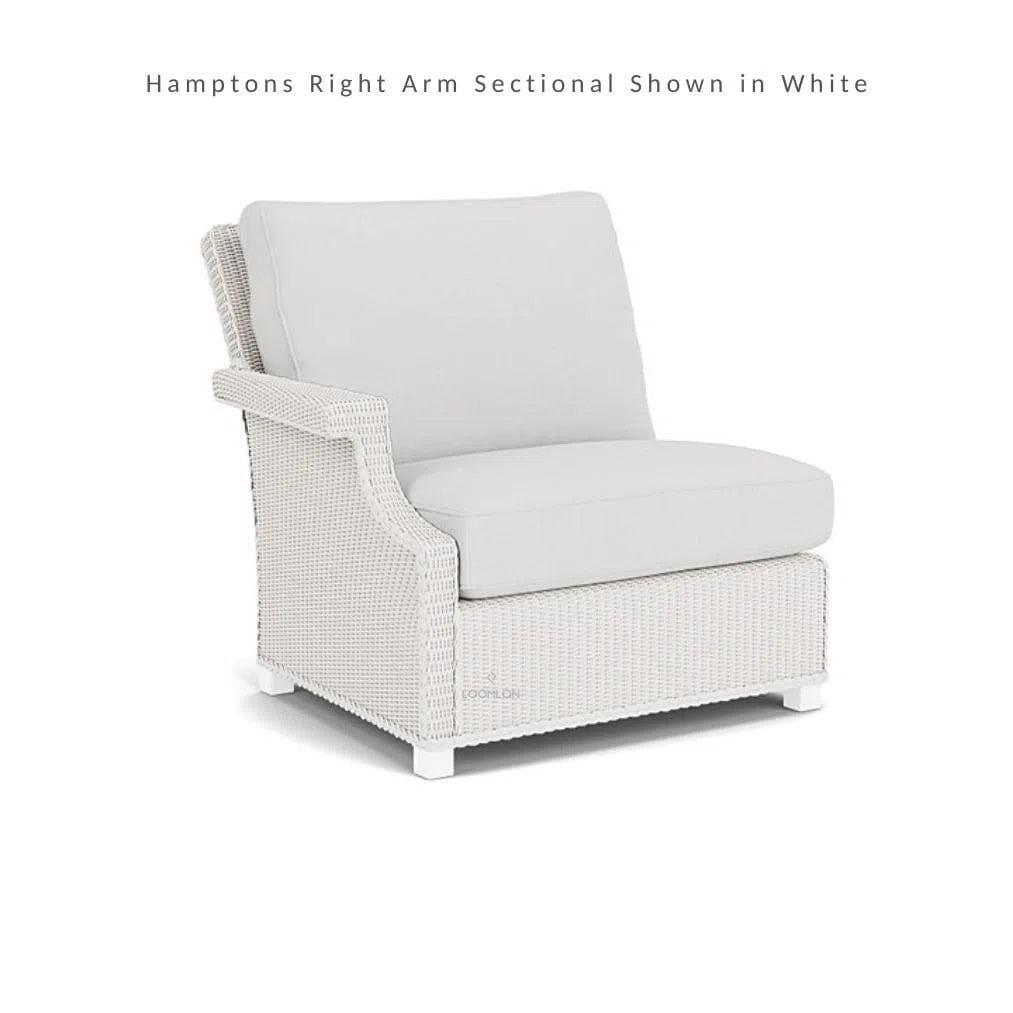 Hamptons Outdoor Wicker Small Chaise Sectional Ottoman