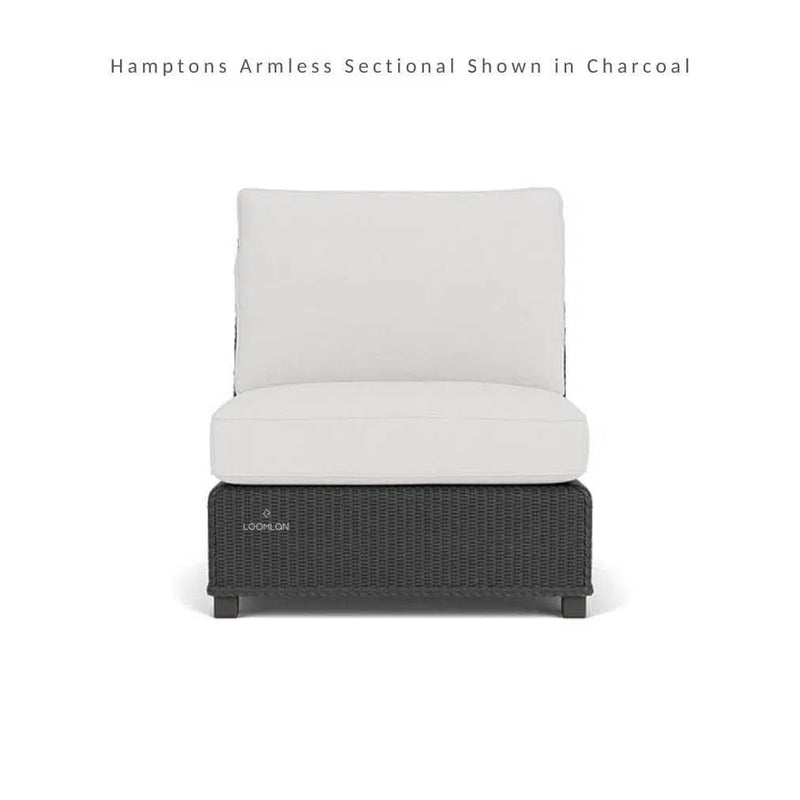 Hamptons Outdoor Wicker Small Chaise Sectional Ottoman-Outdoor Lounge Sets-Lloyd Flanders-LOOMLAN