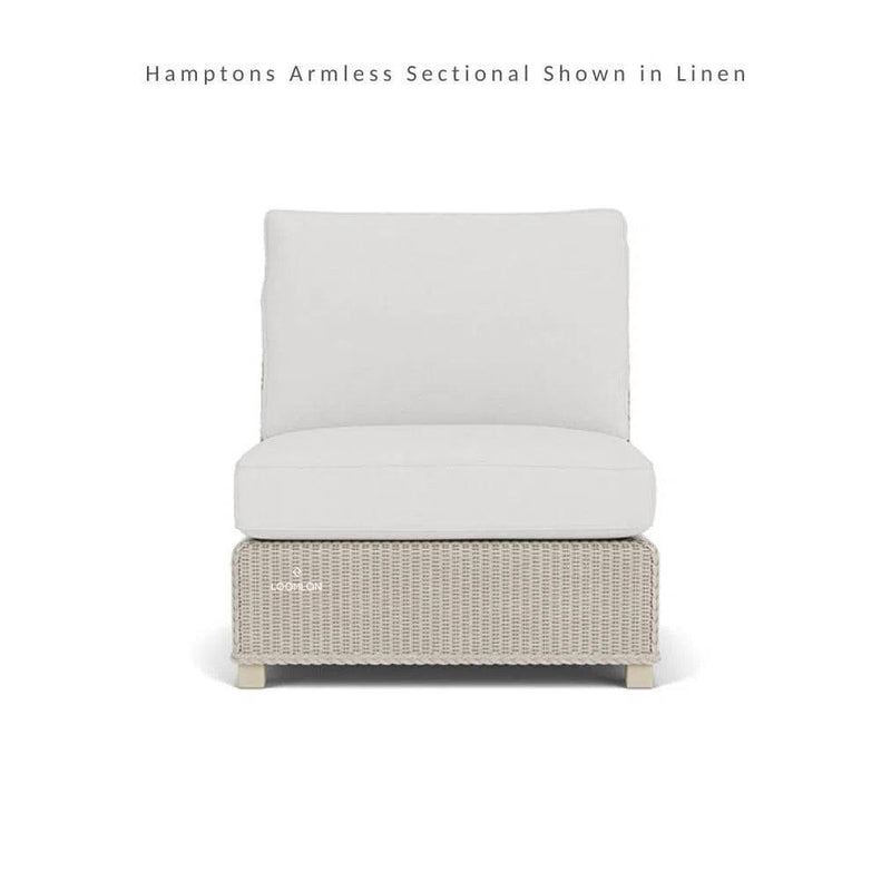 Hamptons Outdoor Wicker Small Chaise Sectional Ottoman-Outdoor Lounge Sets-Lloyd Flanders-LOOMLAN