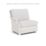 Hamptons Outdoor Wicker Small Chaise Sectional With Ottoman Outdoor Lounge Sets LOOMLAN By Lloyd Flanders