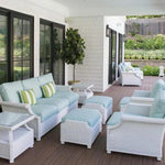 Hamptons Outdoor Wicker Sofa & Lounge Chair Set Tables