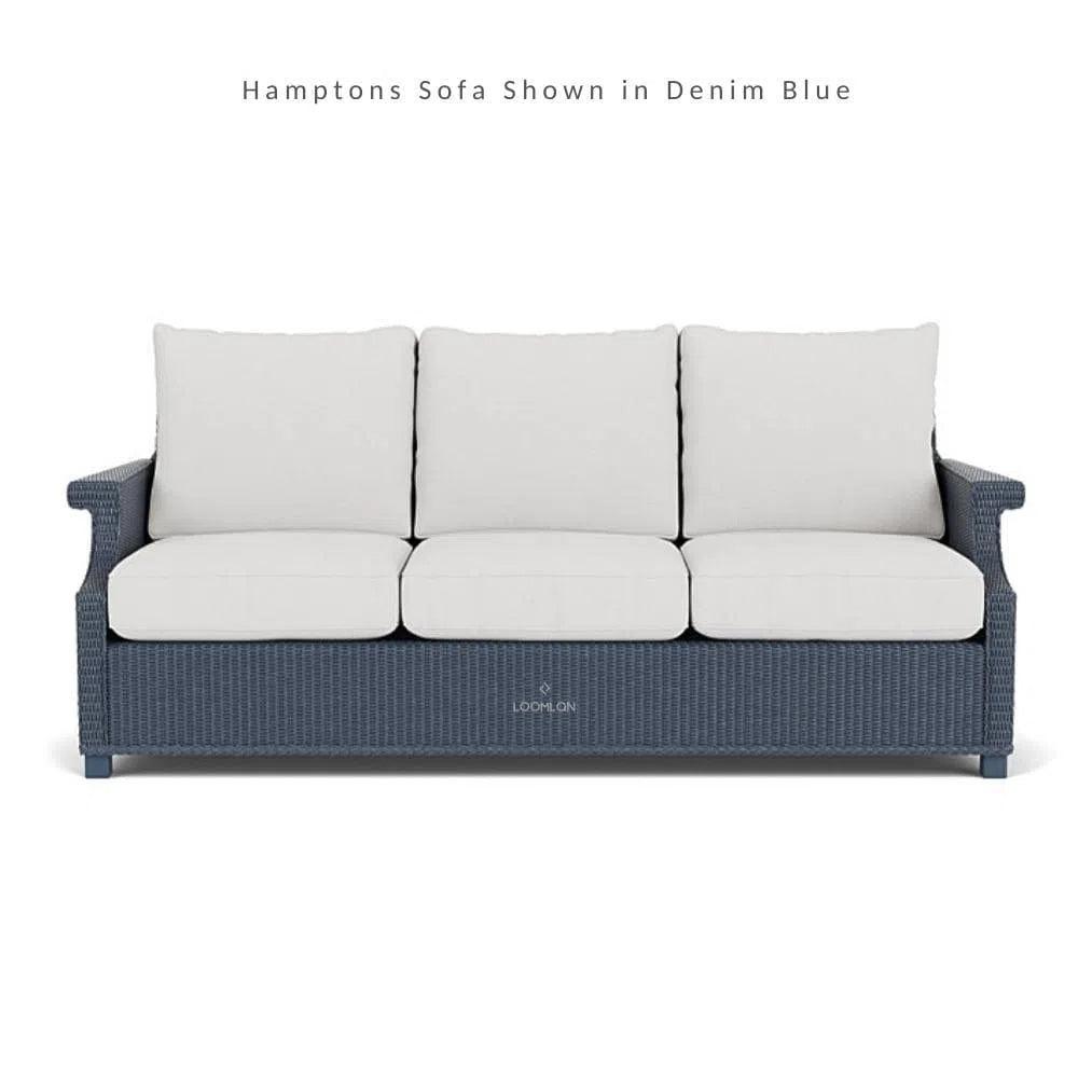 Hamptons Outdoor Wicker Sofa & Lounge Chair Set Tables