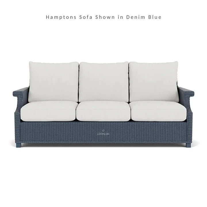 Hamptons Outdoor Wicker Sofa & Lounge Chair Set Tables-Outdoor Lounge Sets-Lloyd Flanders-LOOMLAN