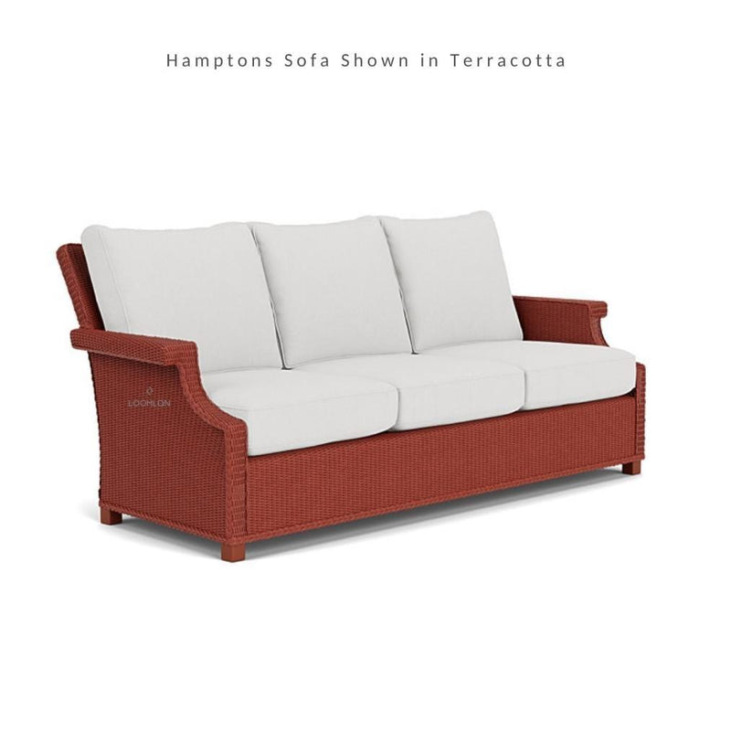 Hamptons Outdoor Wicker Sofa and Lounge Chair Set With Tables Outdoor Lounge Sets LOOMLAN By Lloyd Flanders