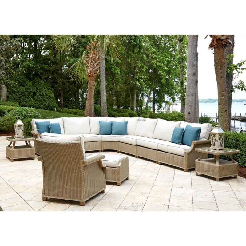 Hamptons Single Corner Sectional Wicker Outdoor Furniture Outdoor Modulars LOOMLAN By Lloyd Flanders