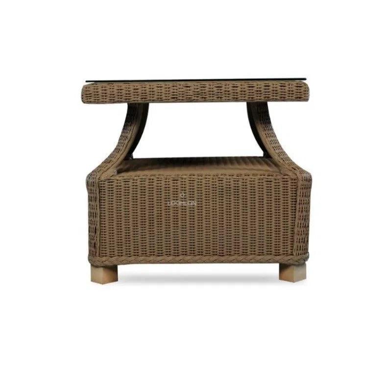 Hamptons Square End Accent Table Glass Lloyd Flanders