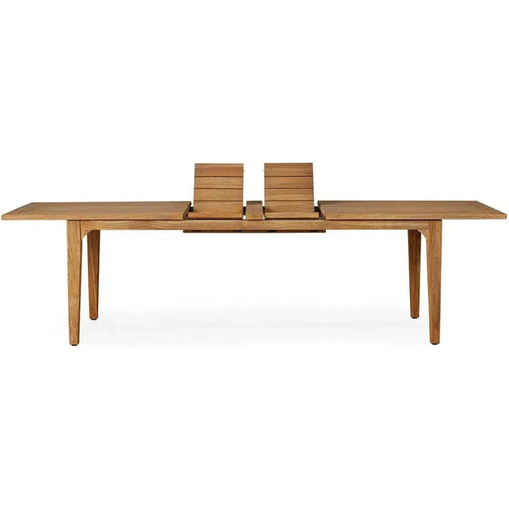 Hamptons Teak Extendable Dining Table Set With Chairs-Outdoor Dining Sets-Lloyd Flanders-LOOMLAN