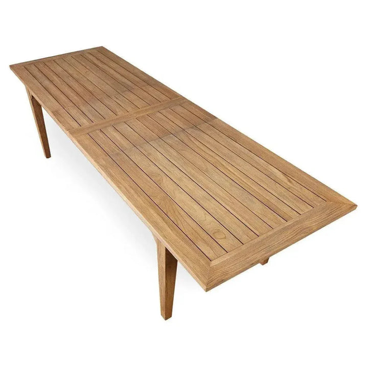 Hamptons Teak Extendable Dining Table Set With Chairs-Outdoor Dining Sets-Lloyd Flanders-LOOMLAN