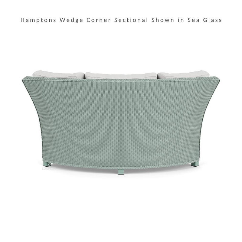 Hamptons Wedge Corner Sectional Wicker Outdoor Furniture Outdoor Modulars LOOMLAN By Lloyd Flanders