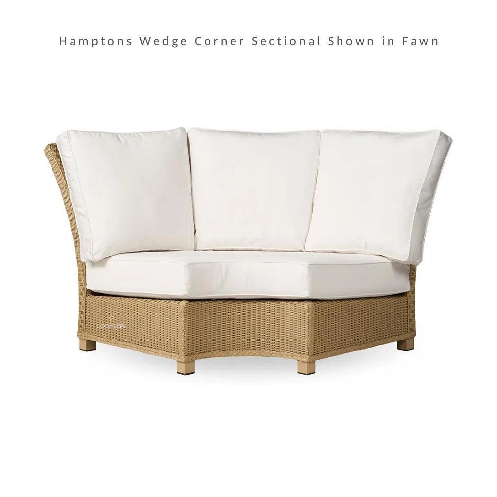 Hamptons Wedge Corner Sectional Wicker Outdoor