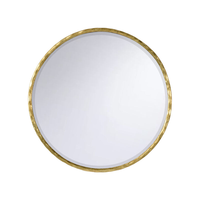 Hand Hammered Round Wall Mirror (Large)-Wall Mirrors-Chelsea House-Large-LOOMLAN