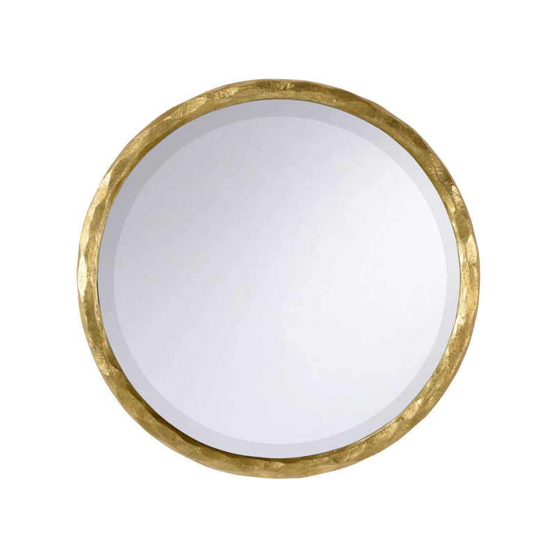 Hand Hammered Round Wall Mirror (Large)-Wall Mirrors-Chelsea House-Small-LOOMLAN