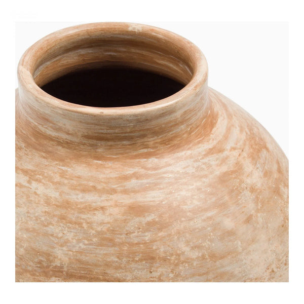 Hand Made Ceramic Beige Terracotta Dos Vase 13In Vases & Jars LOOMLAN By Moe's Home