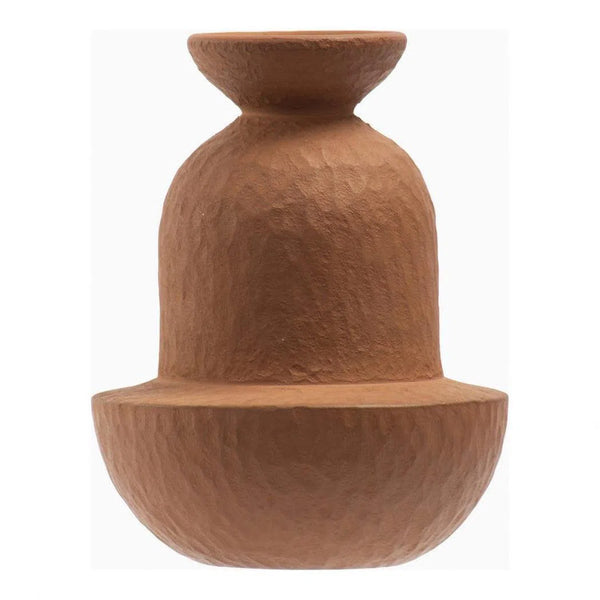 Hand Made Ceramic Beige Terracotta Pata Decorative Vessel Vases & Jars LOOMLAN By Moe's Home