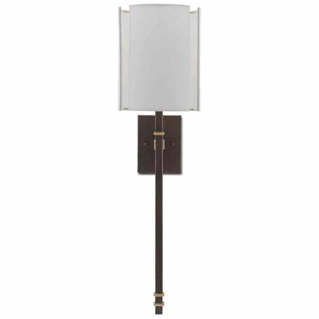 Hand Rubbed Bronze Gold Leaf Rocher Wall Sconce