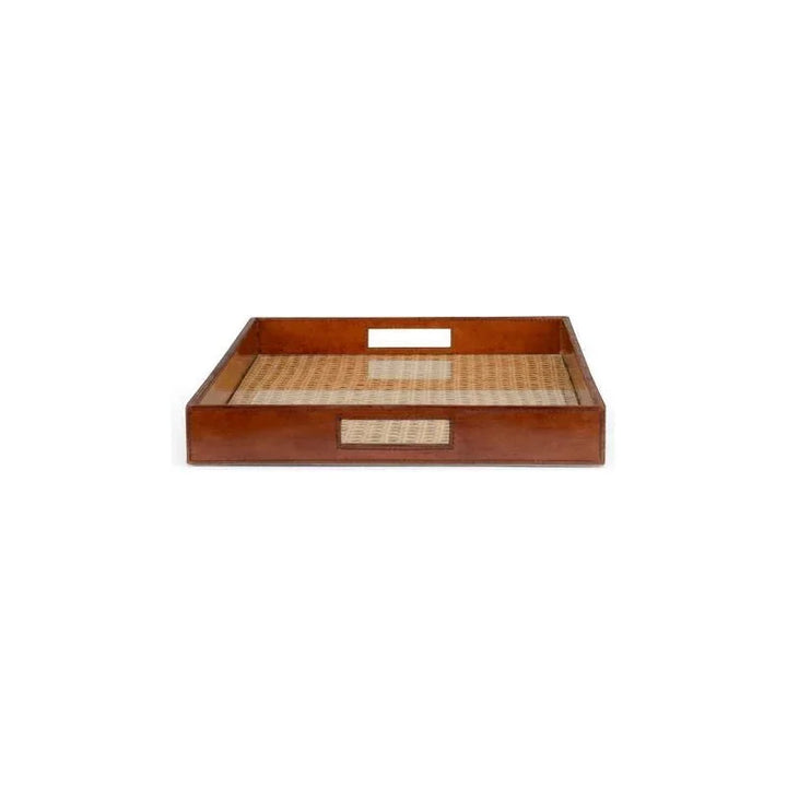 Handcrafted Leather Tray - LOOMLAN - Chelsea House - Trays