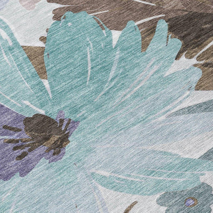 Handetta Brown Washable Indoor - Outdoor Rug - LOOMLAN - LOOMLAN Rugs - Outdoor Rugs