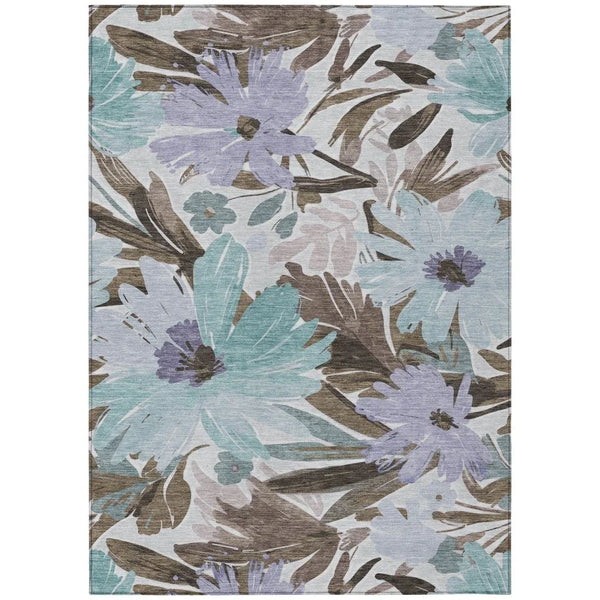 Handetta Brown Washable Indoor - Outdoor Rug - LOOMLAN - LOOMLAN Rugs - Outdoor Rugs