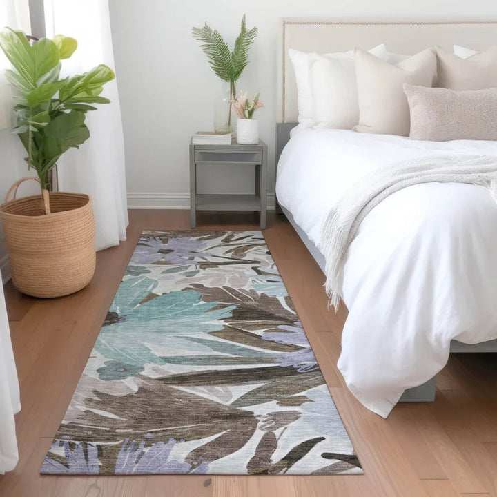 Handetta Brown Washable Indoor - Outdoor Rug - LOOMLAN - LOOMLAN Rugs - Outdoor Rugs