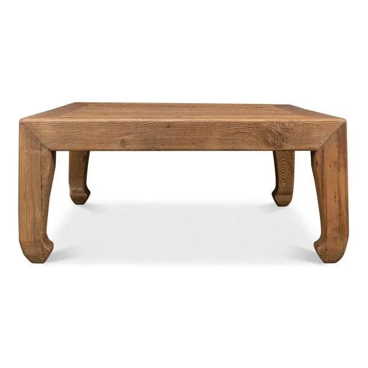 Handmade Square Coffee Table Natural 39" - LOOMLAN - Sarreid - Coffee Tables