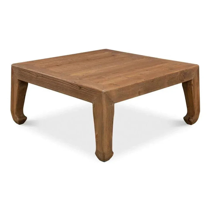 Handmade Square Coffee Table Natural 39" - LOOMLAN - Sarreid - Coffee Tables