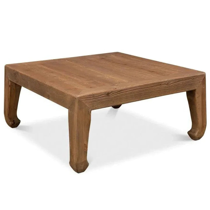 Handmade Square Coffee Table Natural 39" - LOOMLAN - Sarreid - Coffee Tables