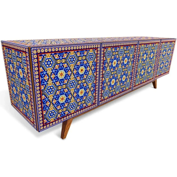 Handmade Unique Beaded Beaded Cabinet - LOOMLAN - Victor Betancourt - Sideboards